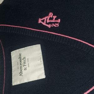 Navy and pink Abercrombie sweater